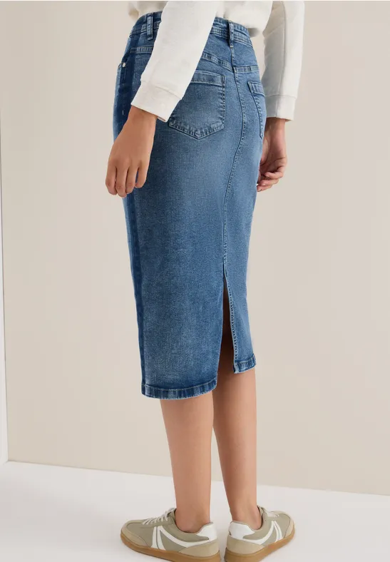 Jeansrock mit Gallonstreifen