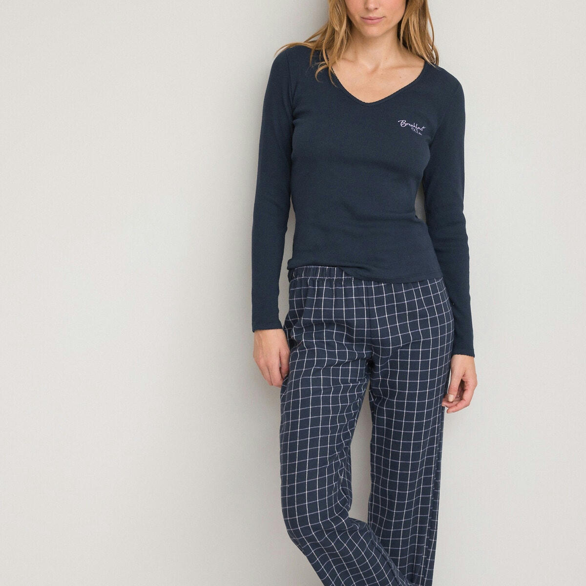 Pyjama, avec pantalon en flanelle
