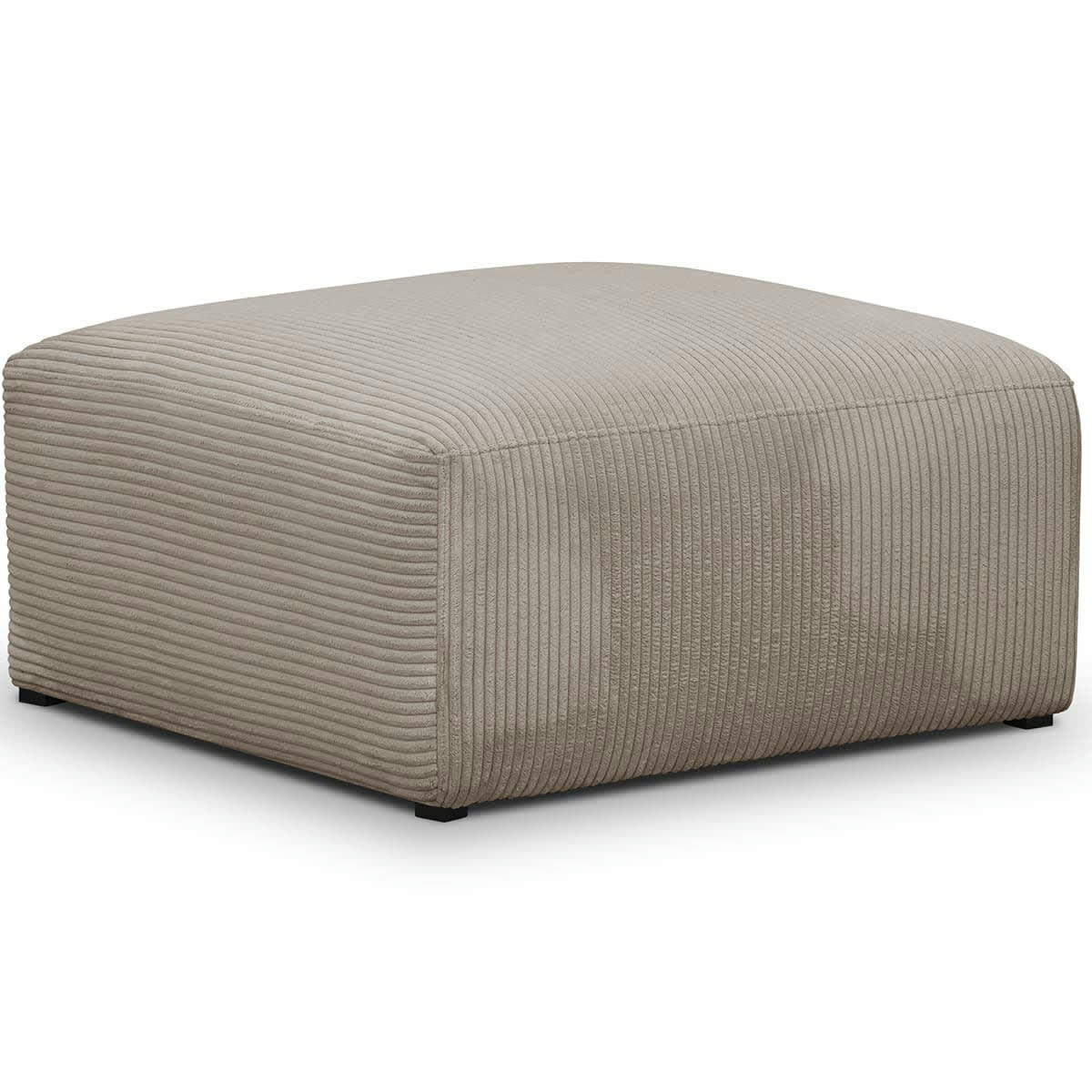 MODULO NEW - Pouf / repose-pieds modulable en velours côtelé taupe