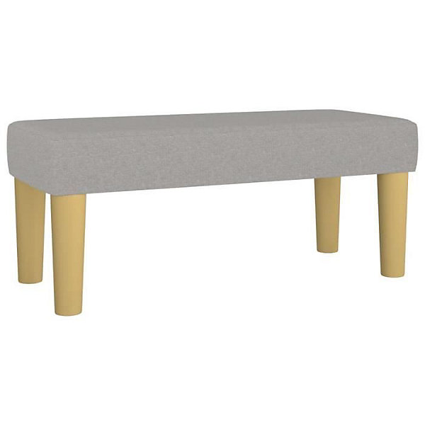 346624 vidaXL Banc Gris clair 70x30x30 cm Tissu