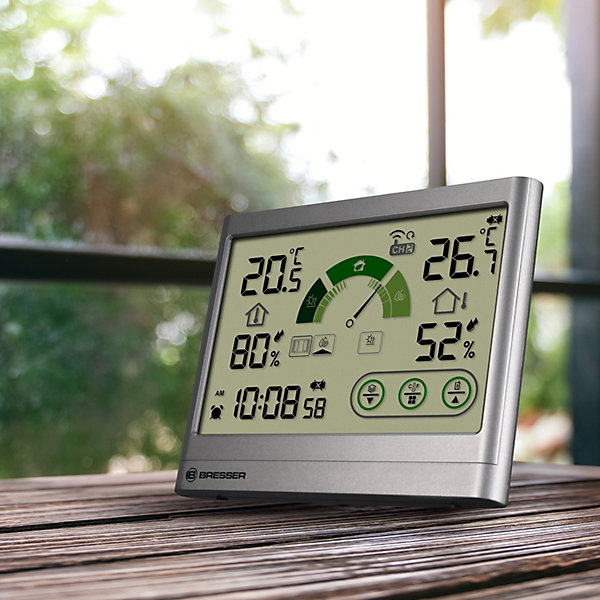 Bresser Thermo-Hygromètre Recommandation Aération Température Humidité Intérieur Extérieur Indicateur Confort Capteur Sans Fil