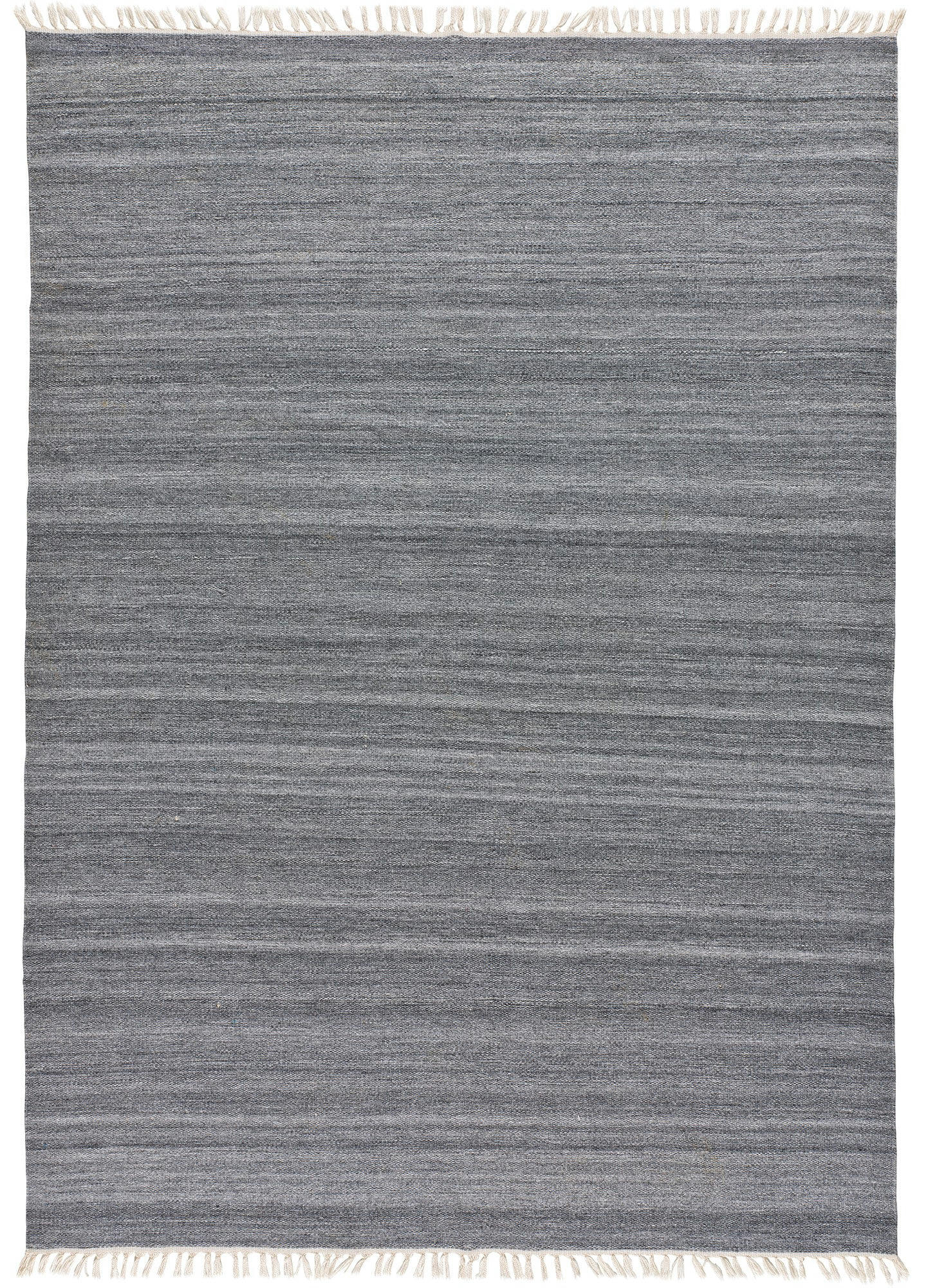 ECO-DHURRIE - Tapis fait main en pet recyclé gris, 60x120 cm