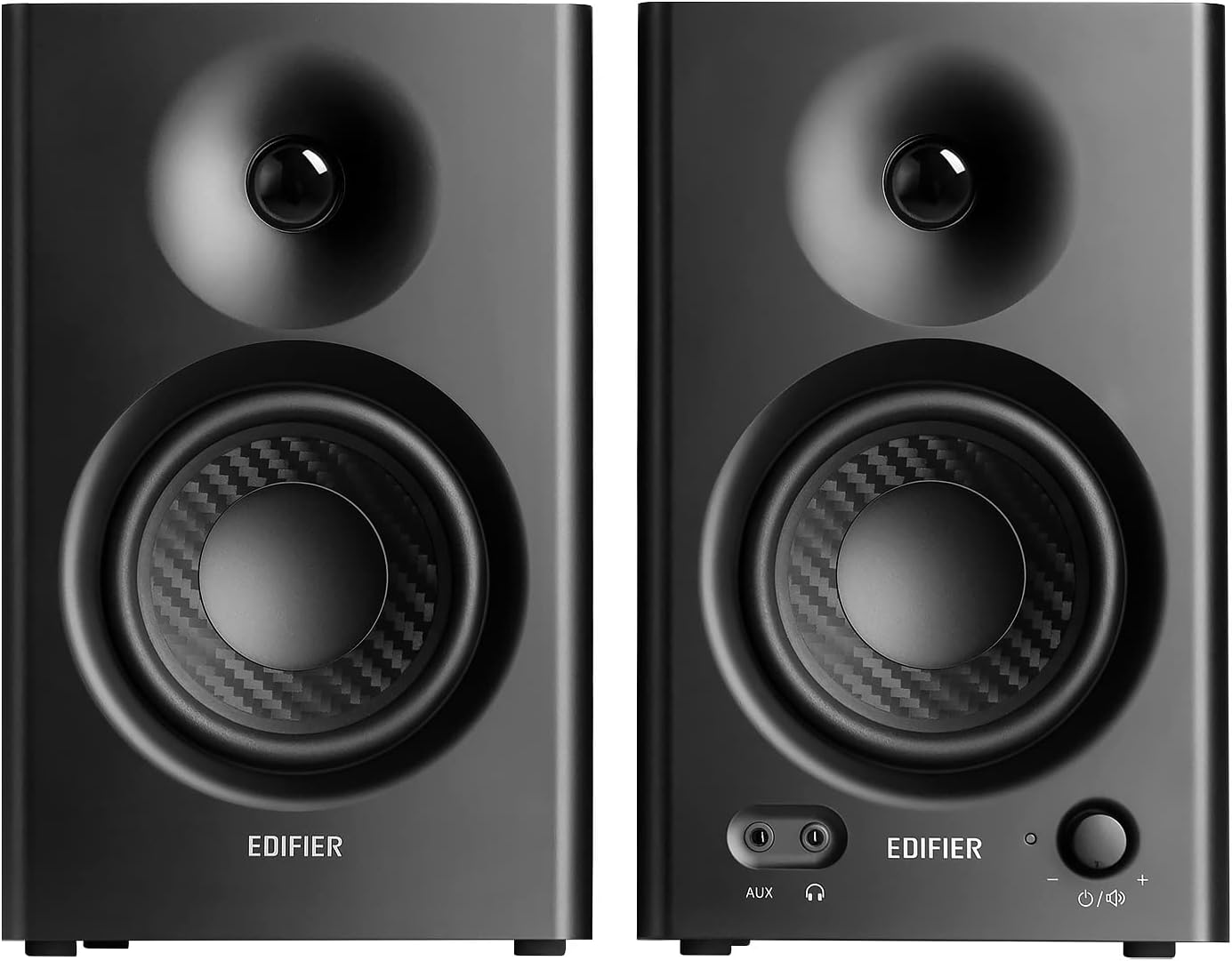 Edifier MR4 Powered Studio Monitor Speakers, 4 Active Near-Field Reference Speaker - Black (Pair)