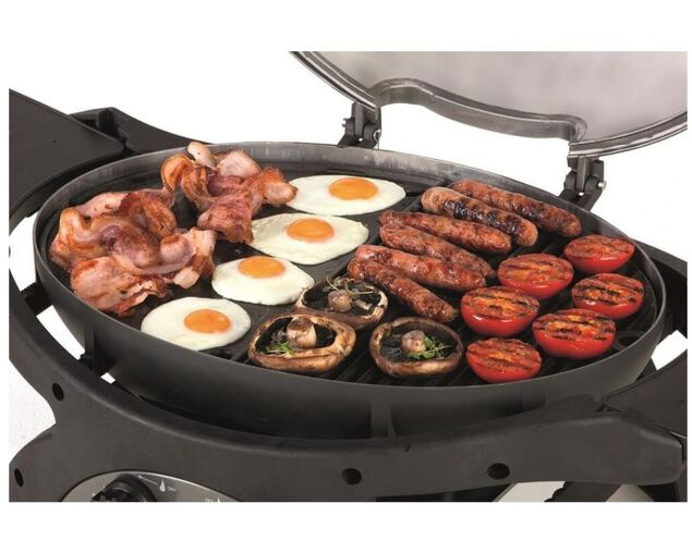 Ziggy Classic Twin Grill LPG BBQ Plus Cart Bundle - Gunmetal Grey