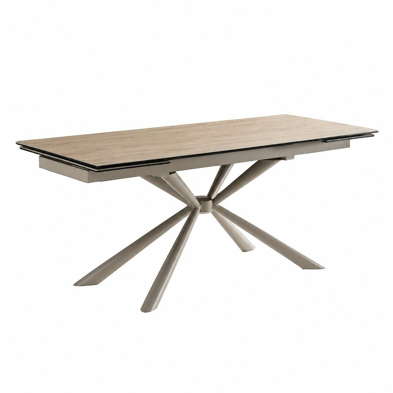 Table céramique extensible effet chêne 180-260 cm LUGANO