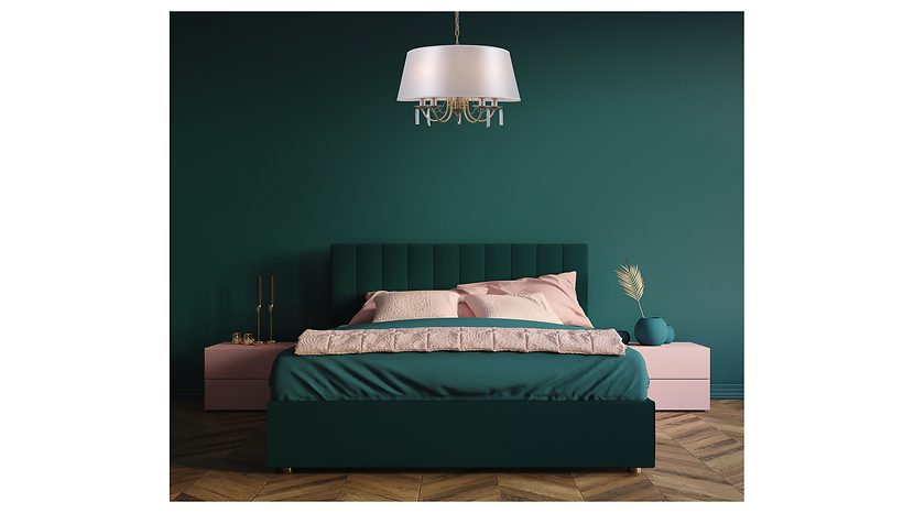 Lampa wisząca Solana 5-punktowa tkaninowa biała