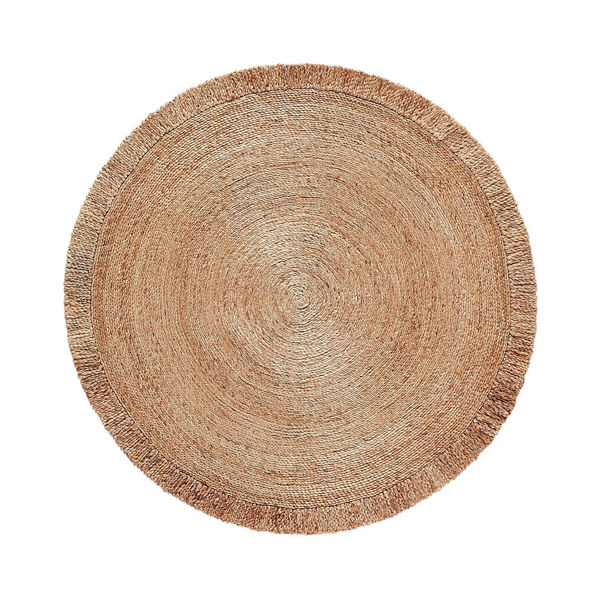 Tapis jute rond frangé, Aftas