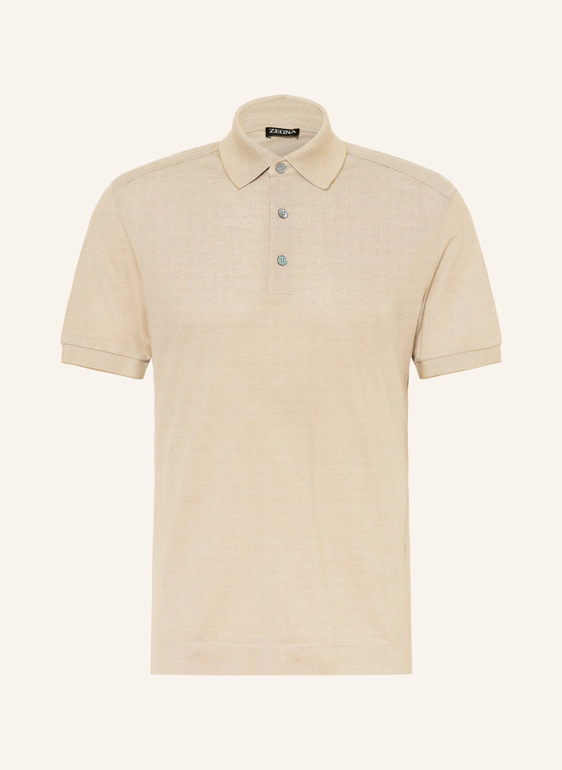 ZEGNA Piqué-Poloshirt mit Seide