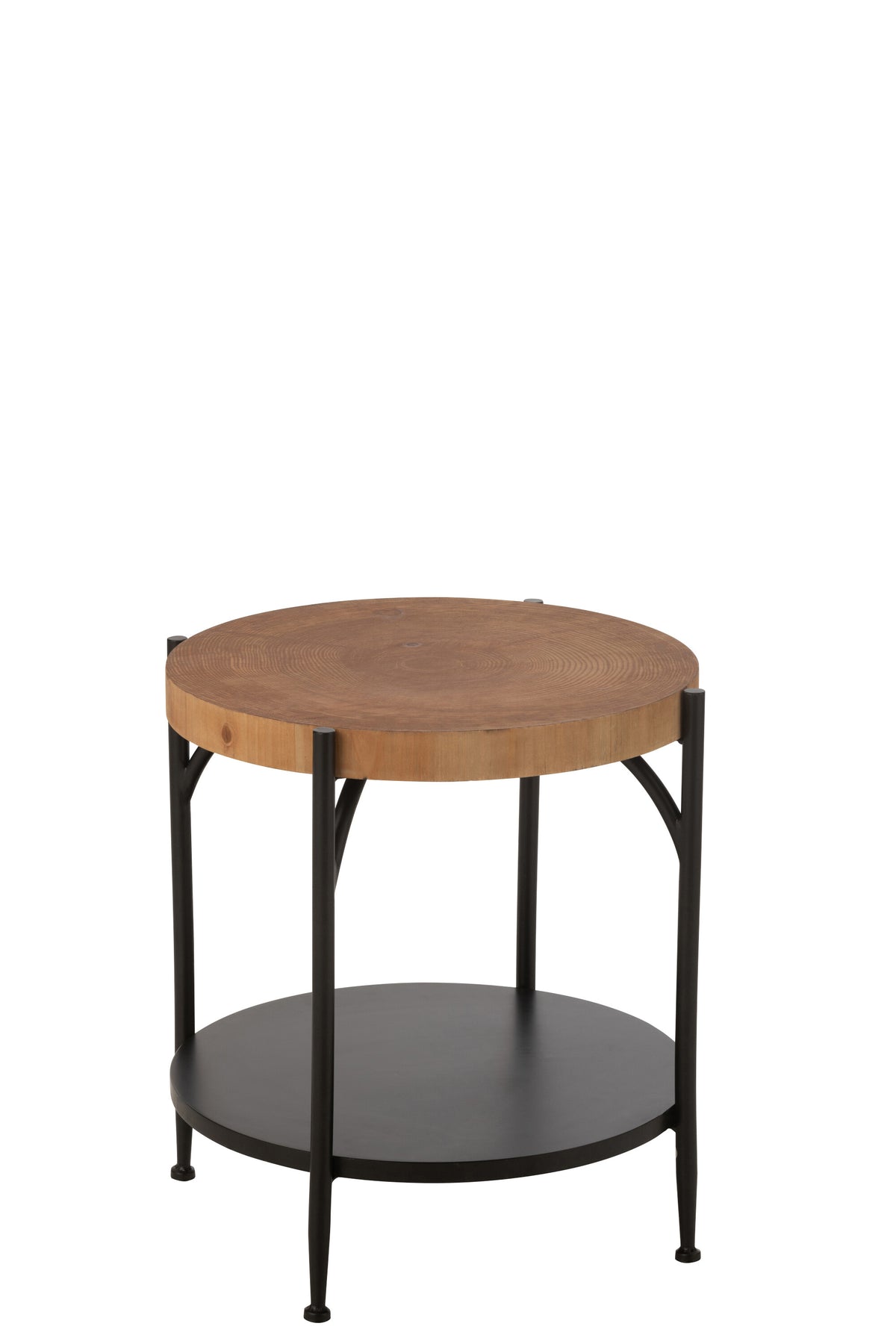 J-Line bijzettafel Bio - hout/ijzer - zwart/naturel