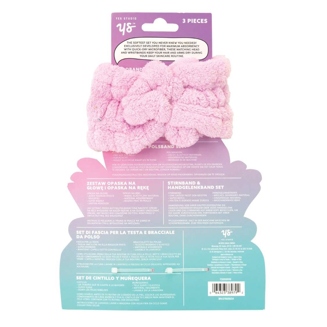Yes Studio Beauty Wrist & Headband Set 3PC