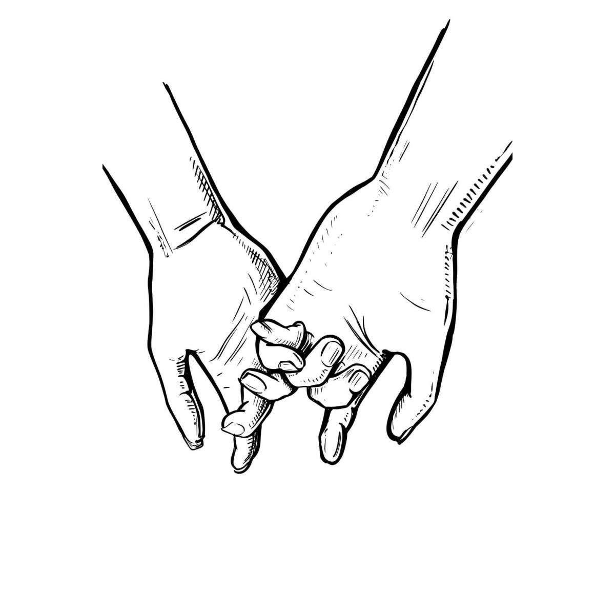 CONTEMPORAIN URBAIN - Tableau sur toile pinky promise 45x65 cm