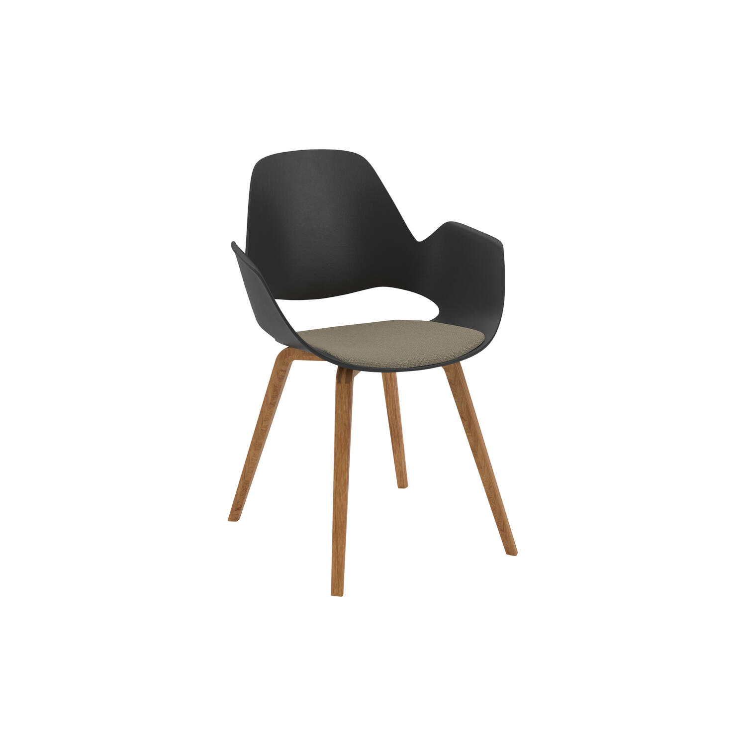 FALK stol med arml&aelig;n, beige