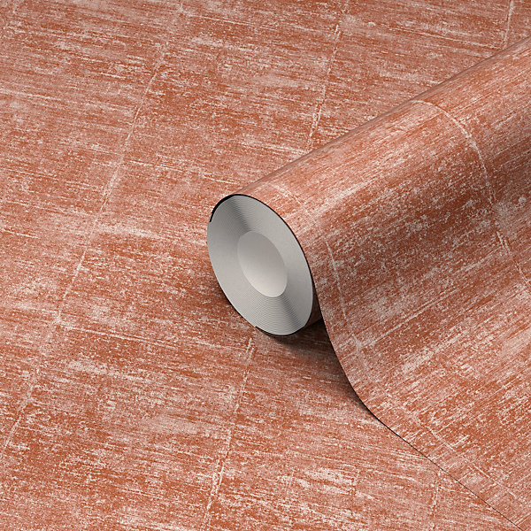Papier peint Vinyle intissé GoodHome Quapaw terracotta l.53 x H.1000 cm