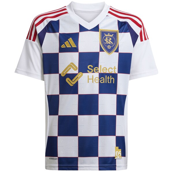 Real Salt Lake adidas Youth 2025 Grid City Replica Jersey - White