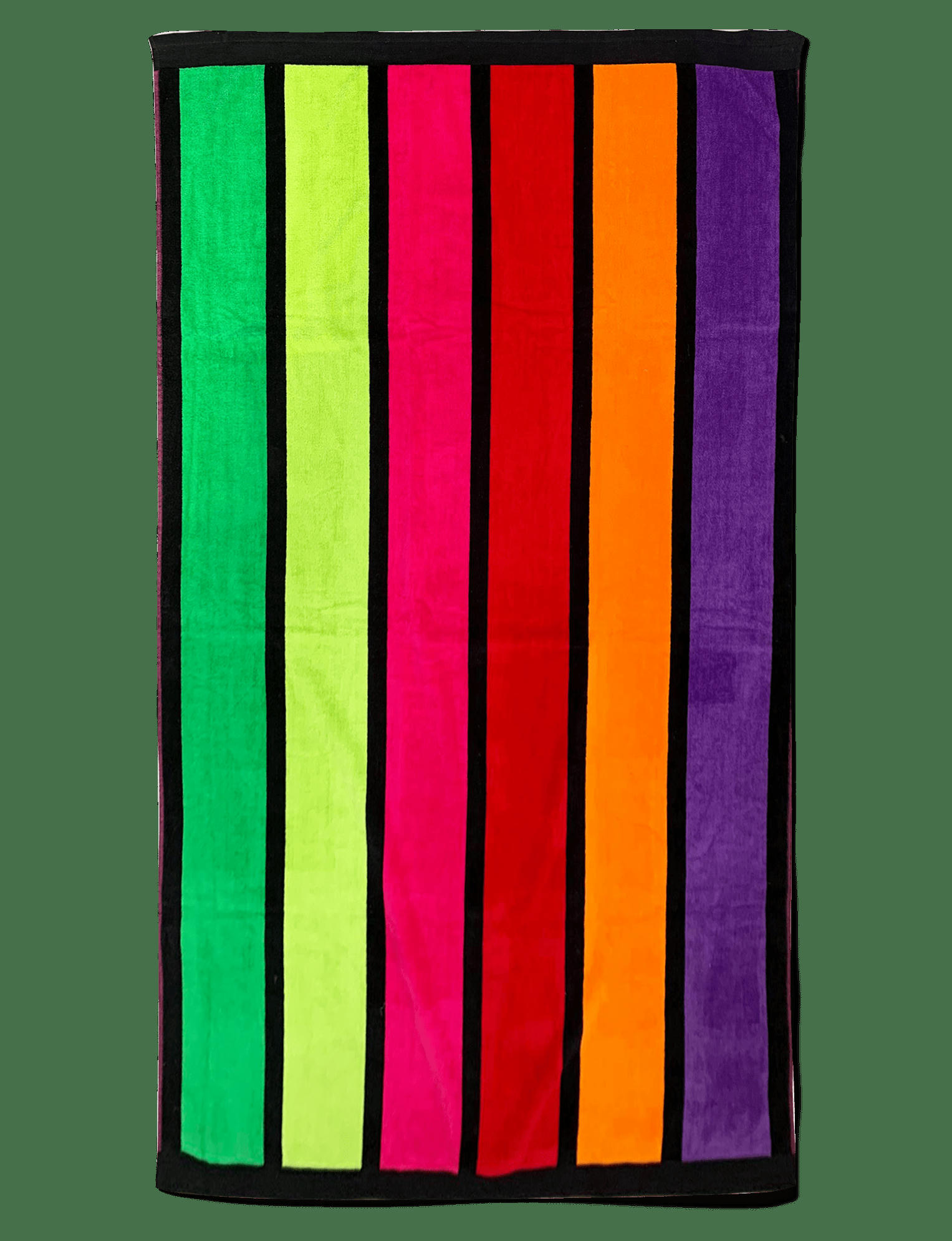 PLAGE - Serviette de plage éponge velours muticlore happy fresh 100 x 175