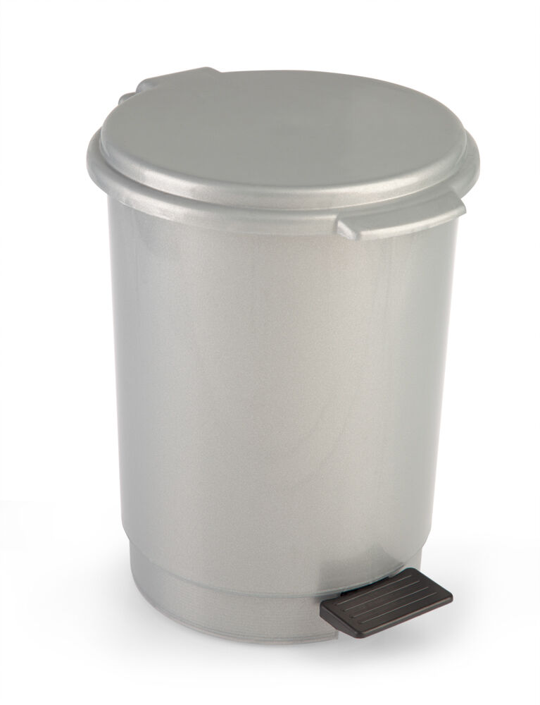 Balde wc cinza com pedal 6l