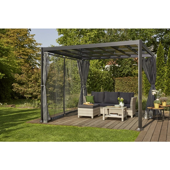 Moskitonetz-Set »Florenz«, Breite: 300 cm, Polyester, grau