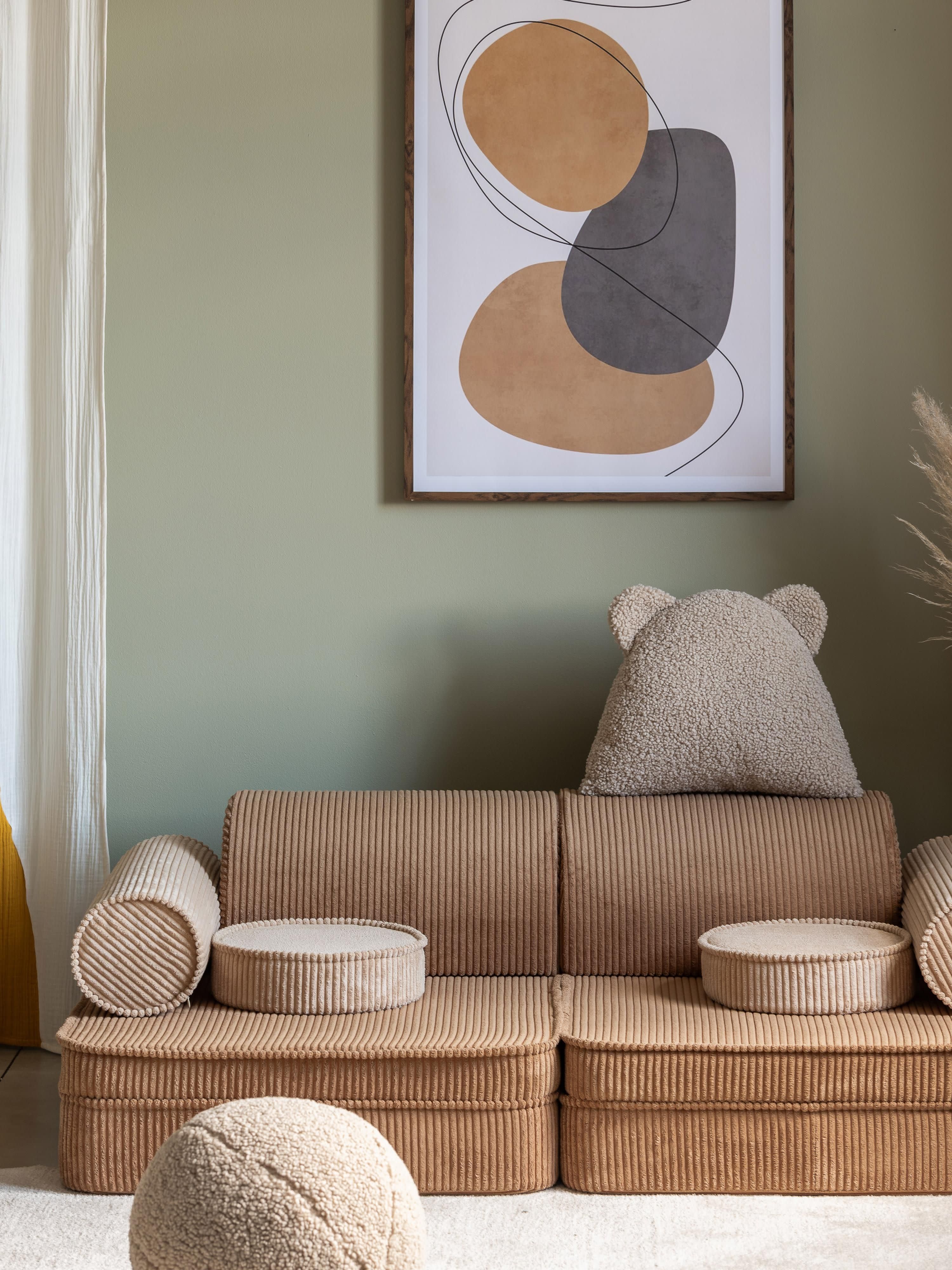 Modulares Spielsofa Sugar aus Cord für Kinder