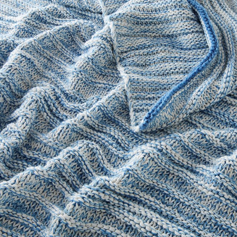 Sundae Blue Chunky Knit Throw
