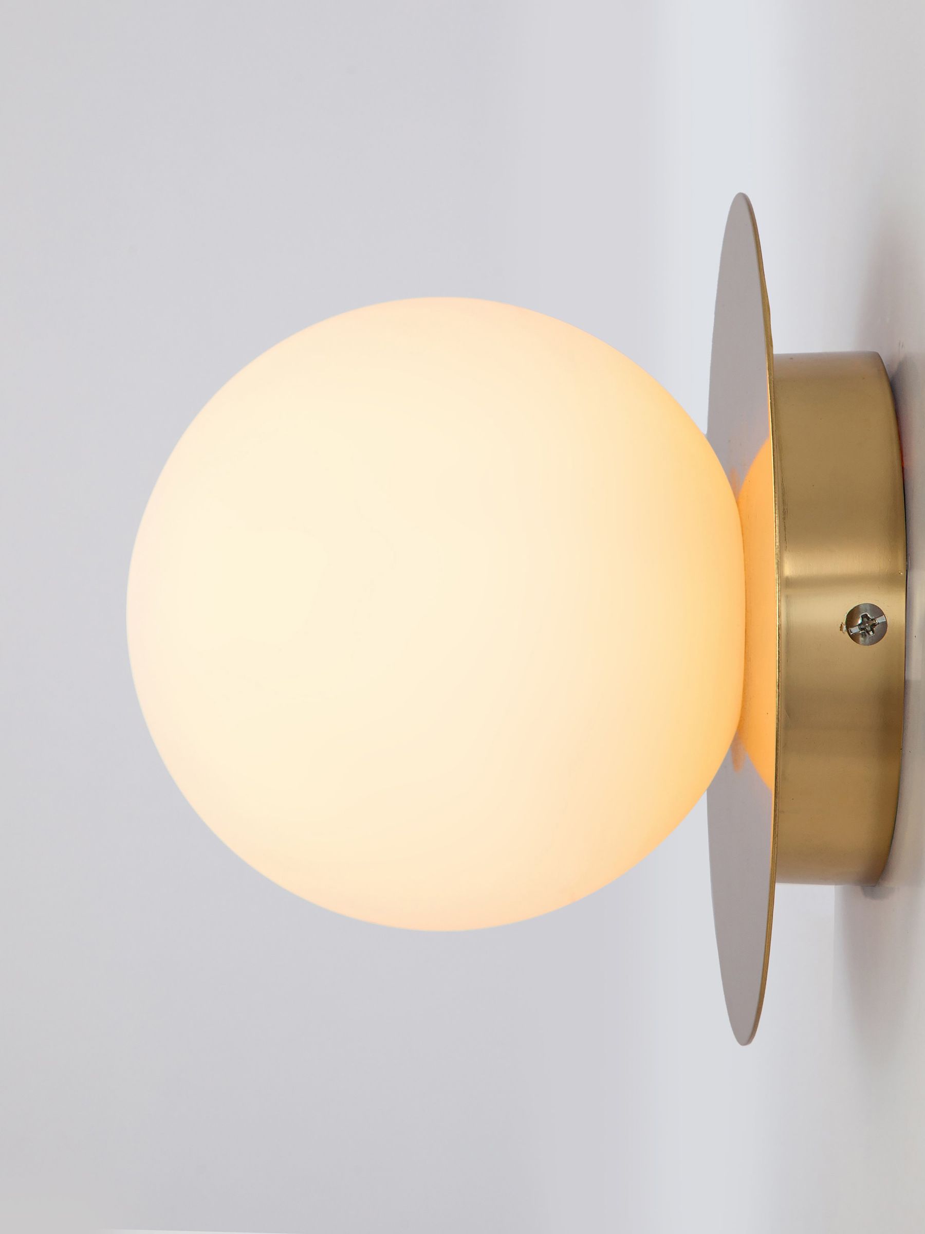 Houseof. Brass Opal Disk Wall Bathroom Light
