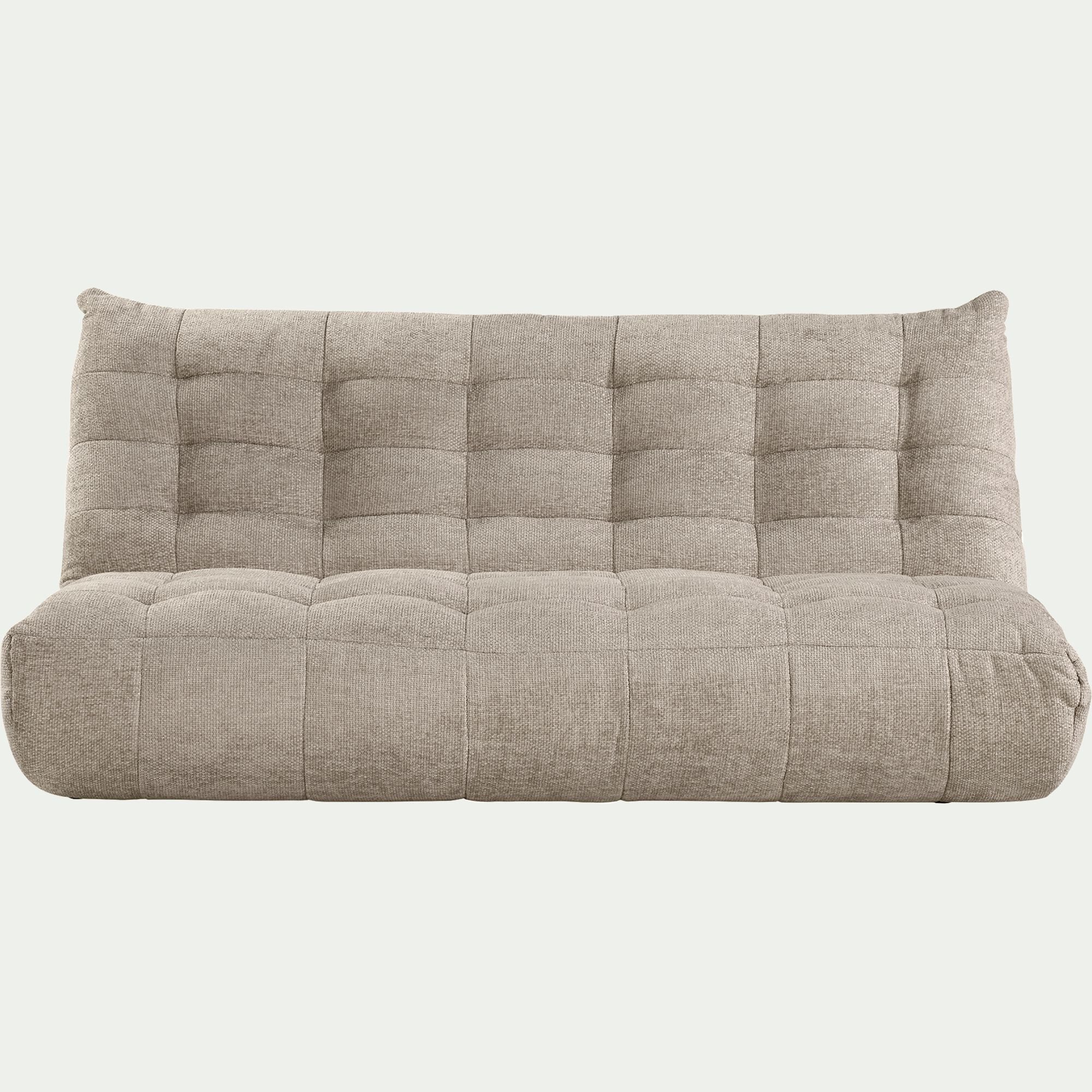 SCALO - Canapé 4 places fixe en tissu chenille - beige roucas