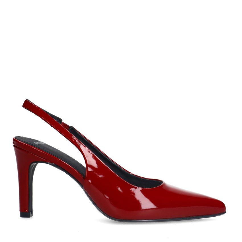 Manfield Rode lakleren slingbacks