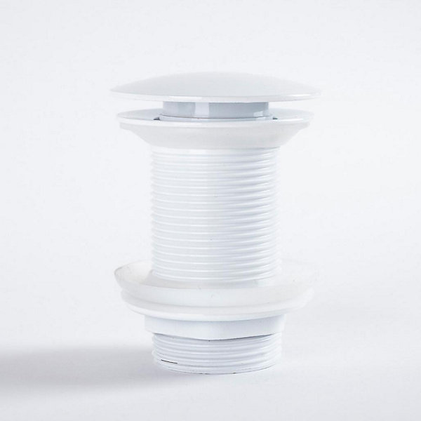 Bonde clic-clac lavabo sans trop plein, blanc