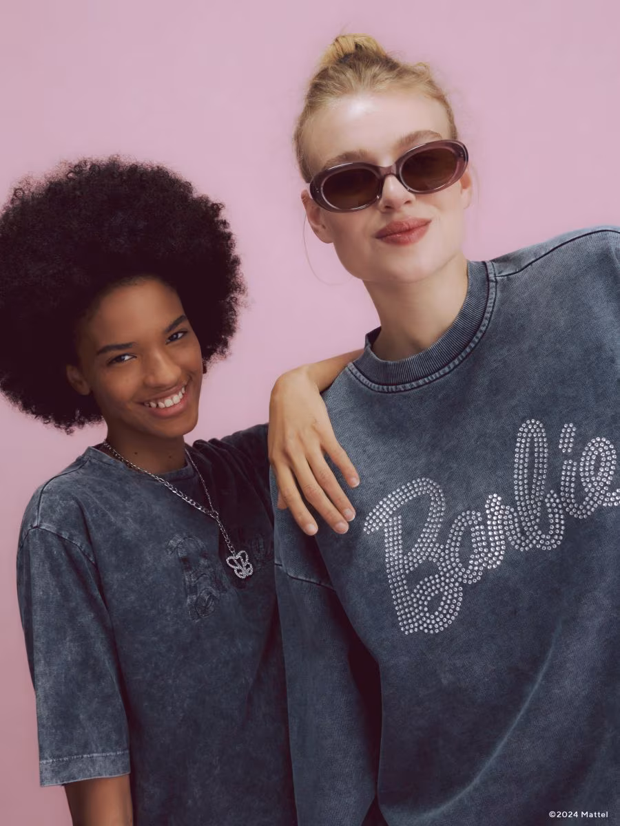 Barbie Sweatshirt With Rhinestone Logo