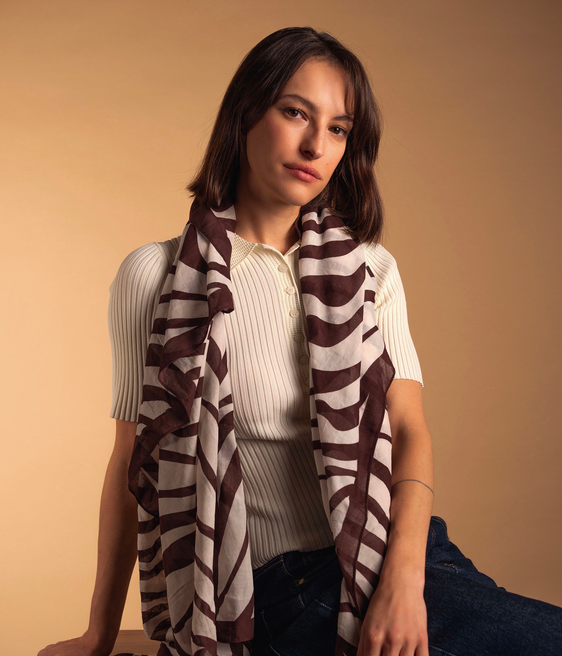Foulard Indira chocolat