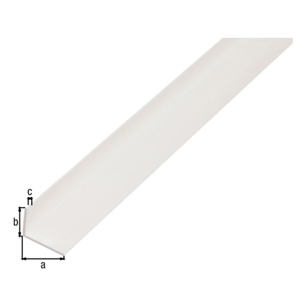 VINKELPROFIL GAH ALBERTS PVC 1000X25X20MM HVIT