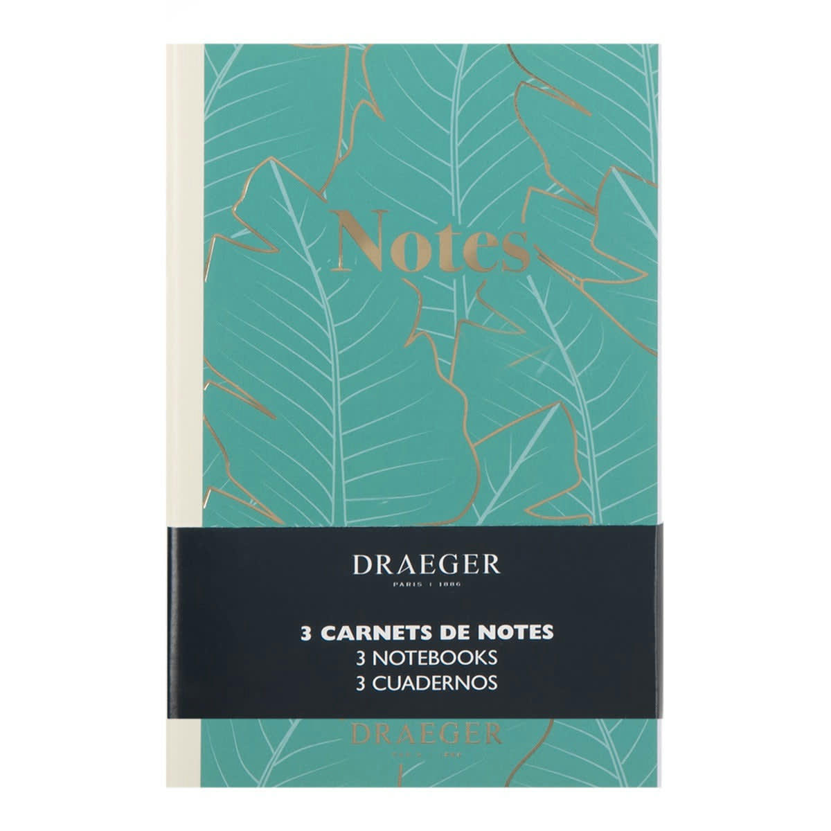 - Lot De 3 Carnets A6 Lignés - Vert, Ivoire, Rose