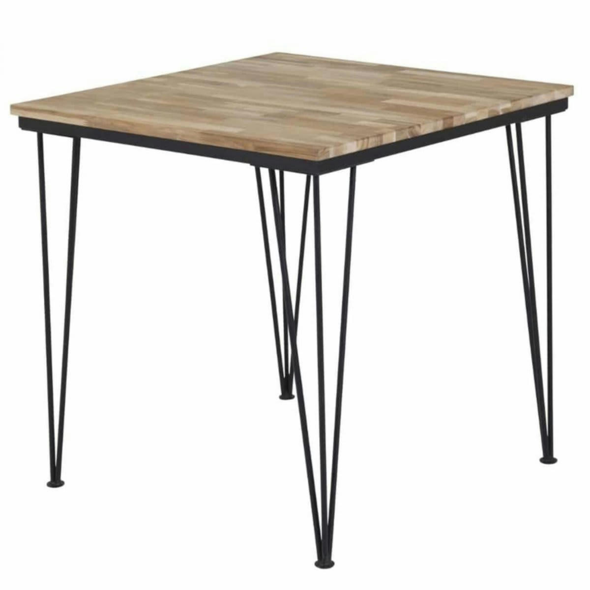 BELLY - Table à manger scandinave avec plateau en bois