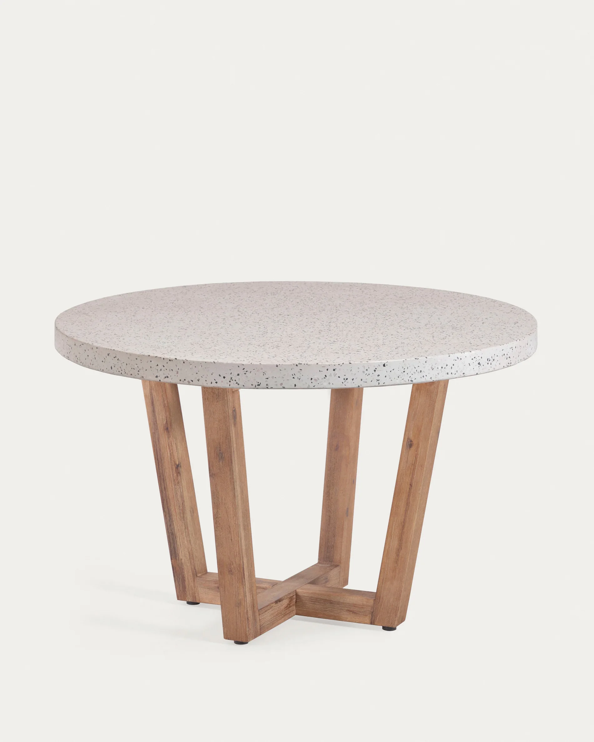 Shanelle round table for two in white terrazzo Ø 120 cm