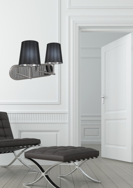 Lampa kinkiet MILONGA 2x60w e27 satyna