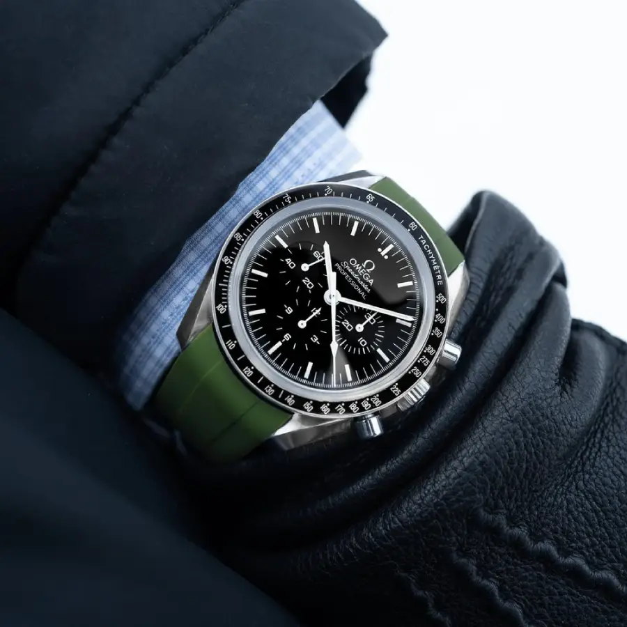Omega – Speedmaster –  Rubber Strap – Green