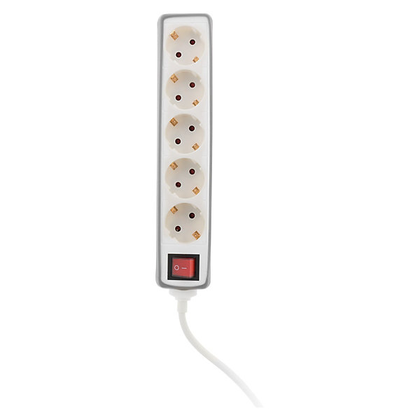 Multiprise Schuko 5x16A gris Zenitech