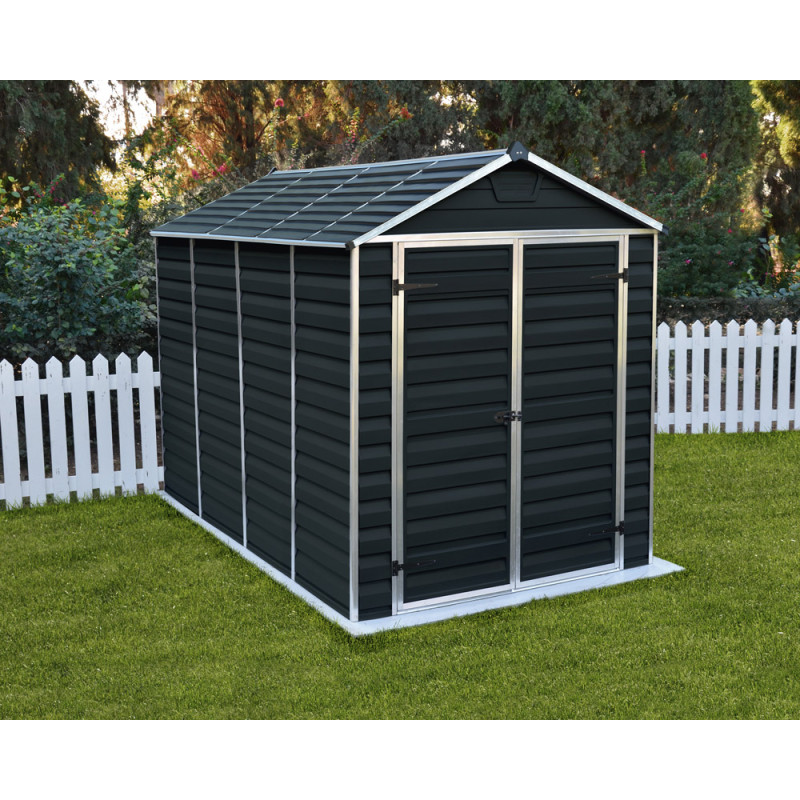 Abri de jardin en résine Skylight gris foncé 1,85 x 3,04 x 2,17 m CANOPIA