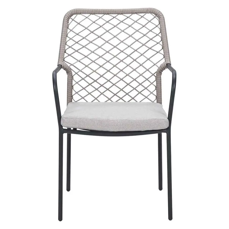 Garden Impressions Dido dining fauteuil - carbon black - natural sand