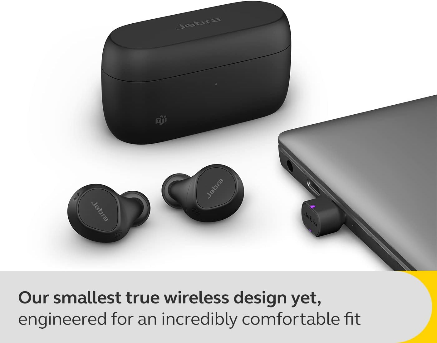 Jabra Evolve2 True Wireless in-Ear Bluetooth Earbuds with Active Noise Cancellation (ANC) and 4-mic MultiSensor Voice Technology - Microsoft Teams Certified  Works with All Other Meeting apps - Black