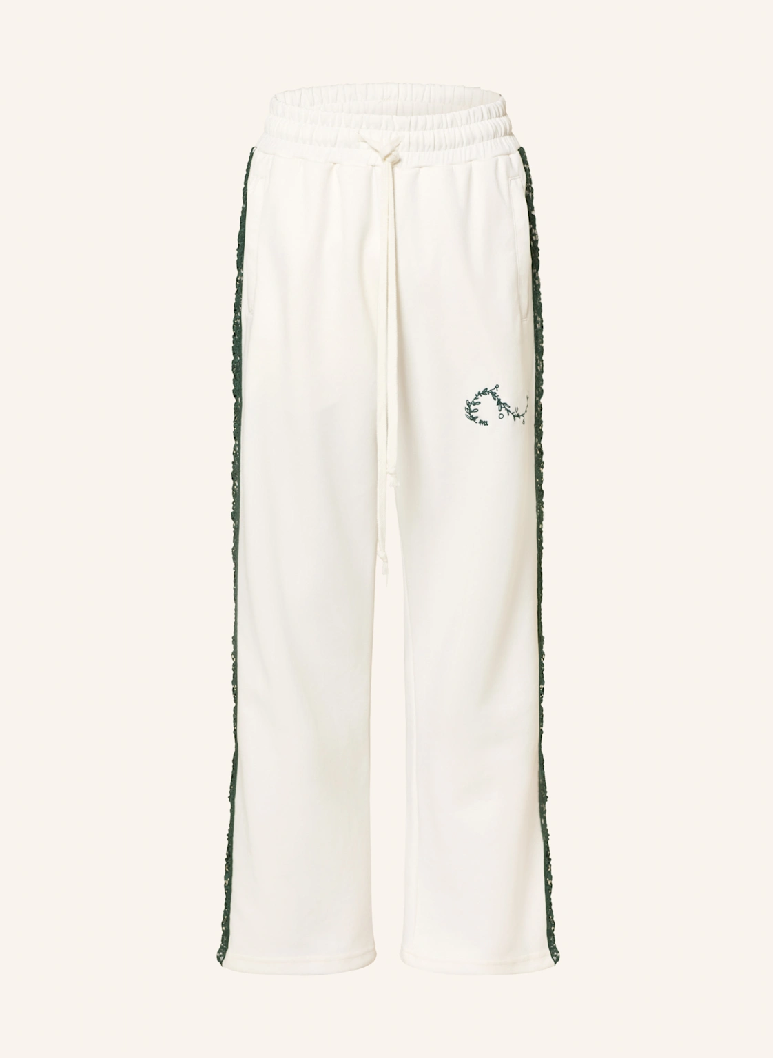 rough. Sweatpants mit Lochspitze