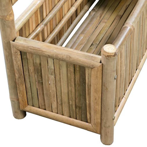 NNEVL Garden Raised Bed with Trellis Bamboo 70 cm