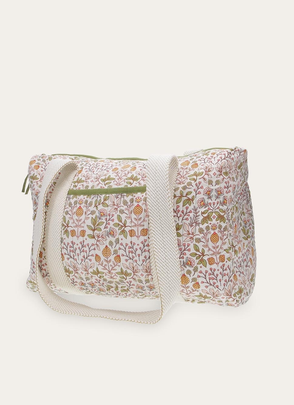 SAC à LANGER COTON MATELASSÉ MOTIF VÉGÉTAL JAISA MULTICOLORE