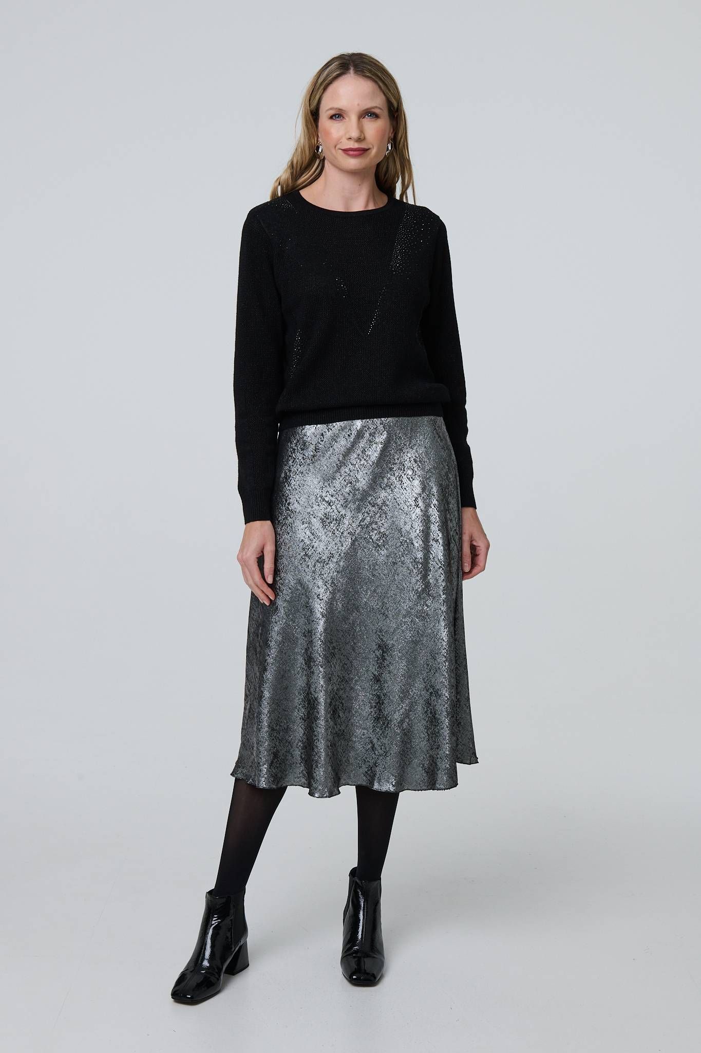 Izabel London Sparkly Fine Knit Slim Jumper
