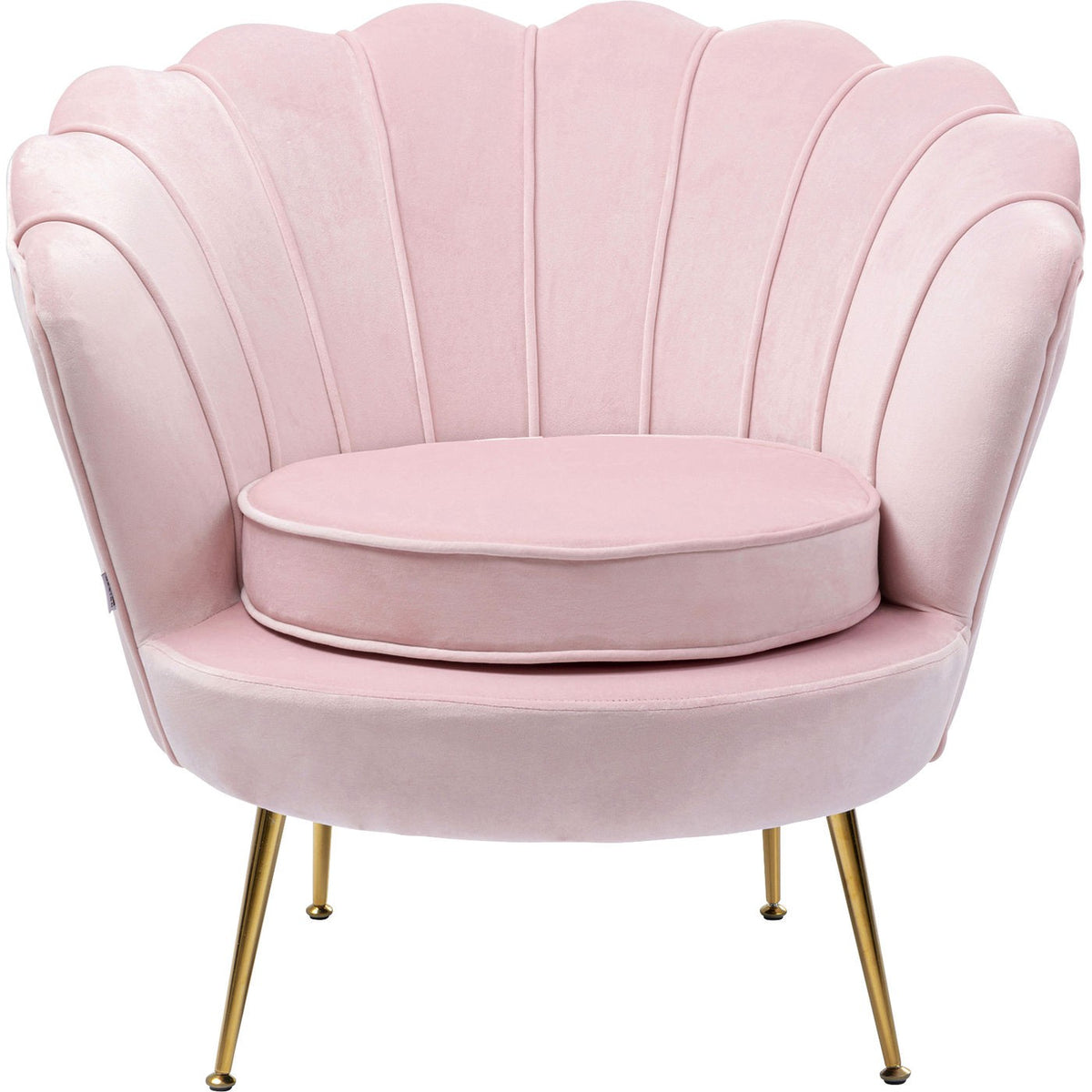 Kare Design Fauteuil Water Lily fluweel roze