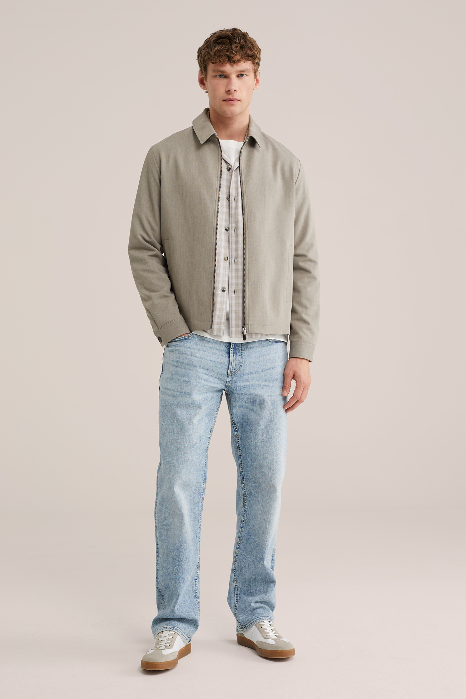 Heren regular fit flanellen overhemd met ruit