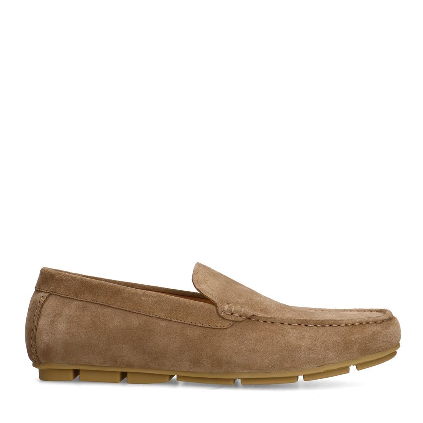 Manfield Taupe suède loafer