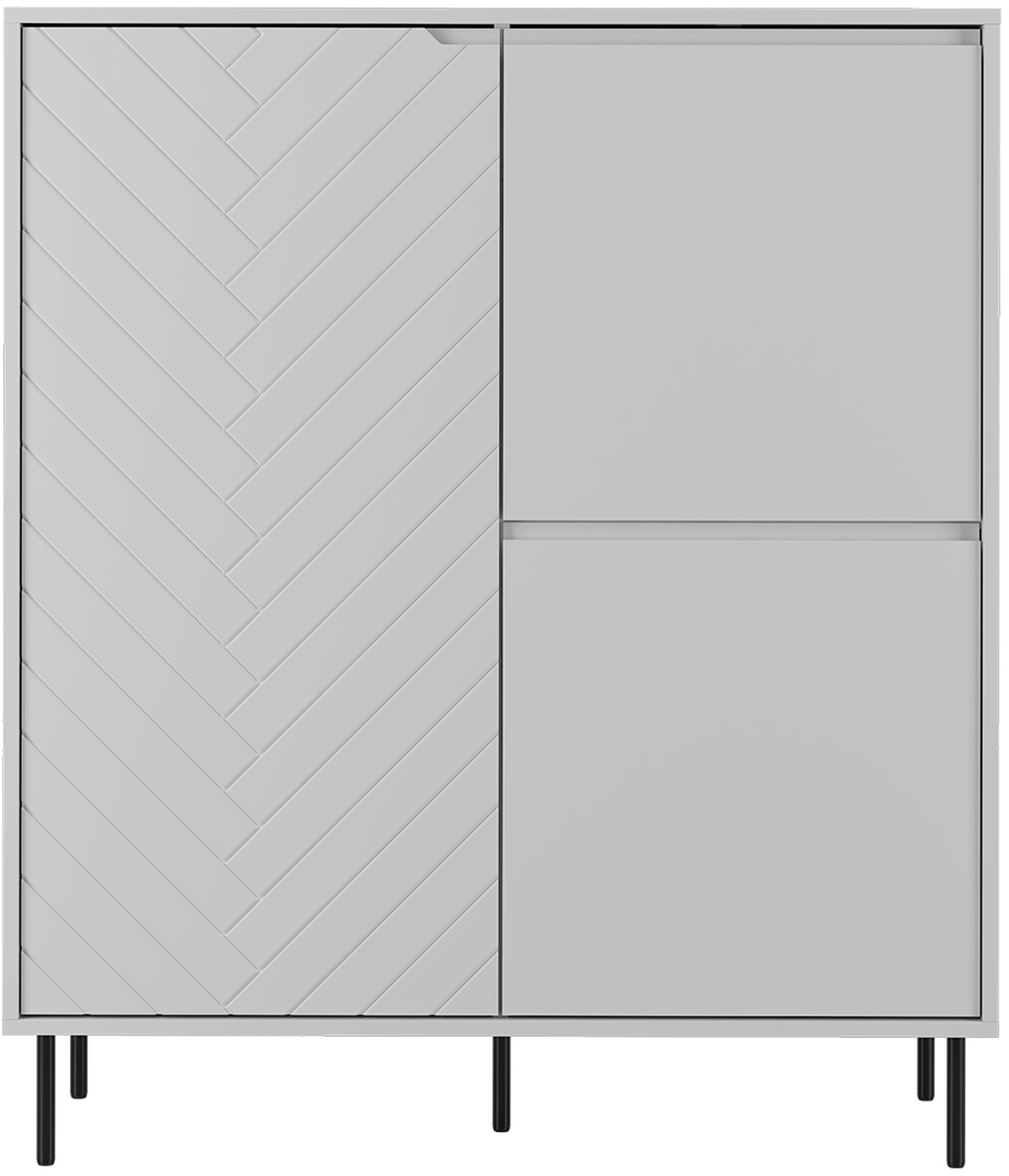 Komoda 102 cm do salonu MIVIO dwudrzwiowa biała