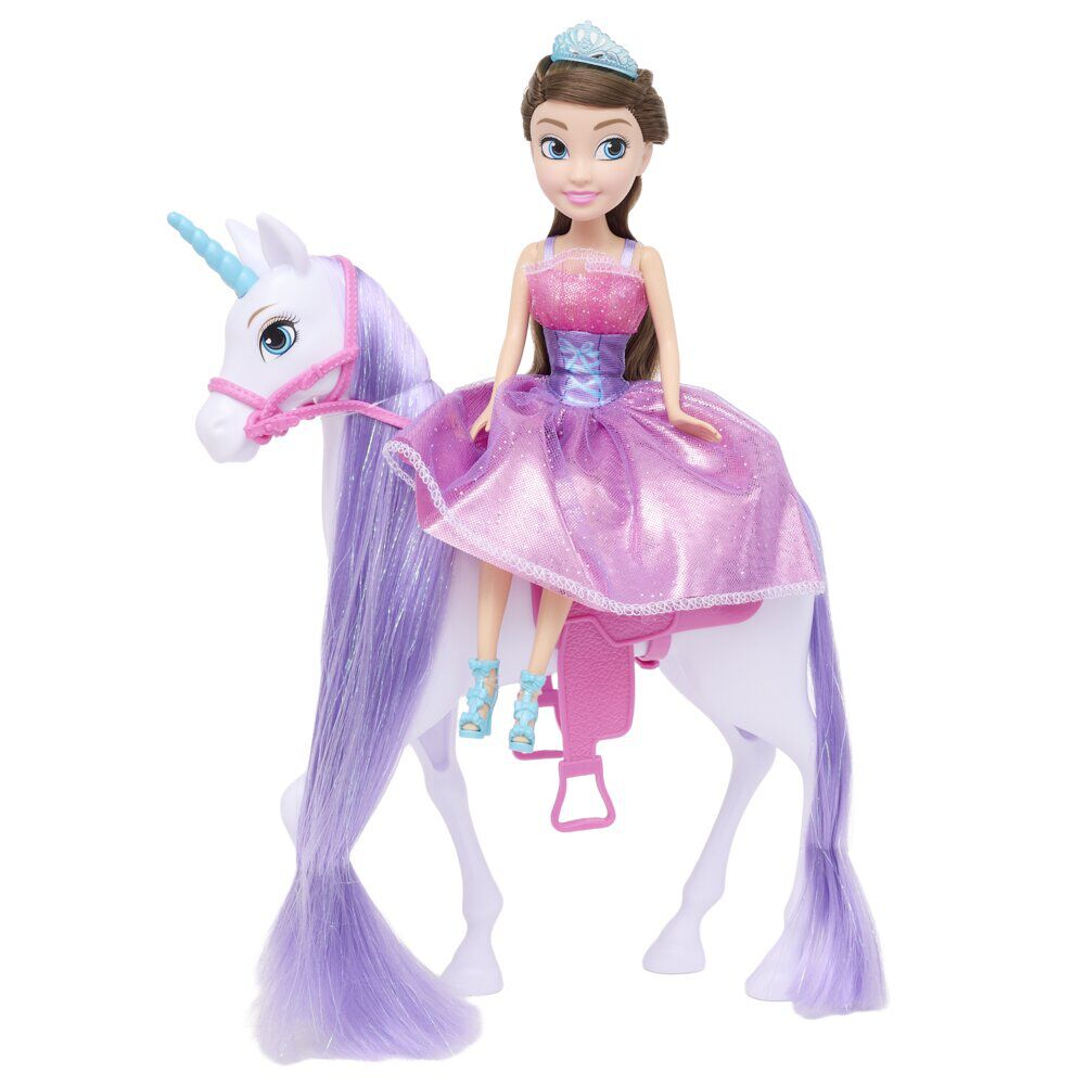 Poupée avec licorne Sparkle avec accessoires violet