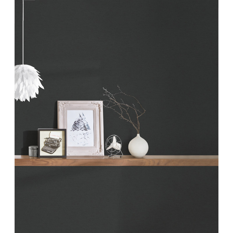 Intissé vinyle noir 53 cm
