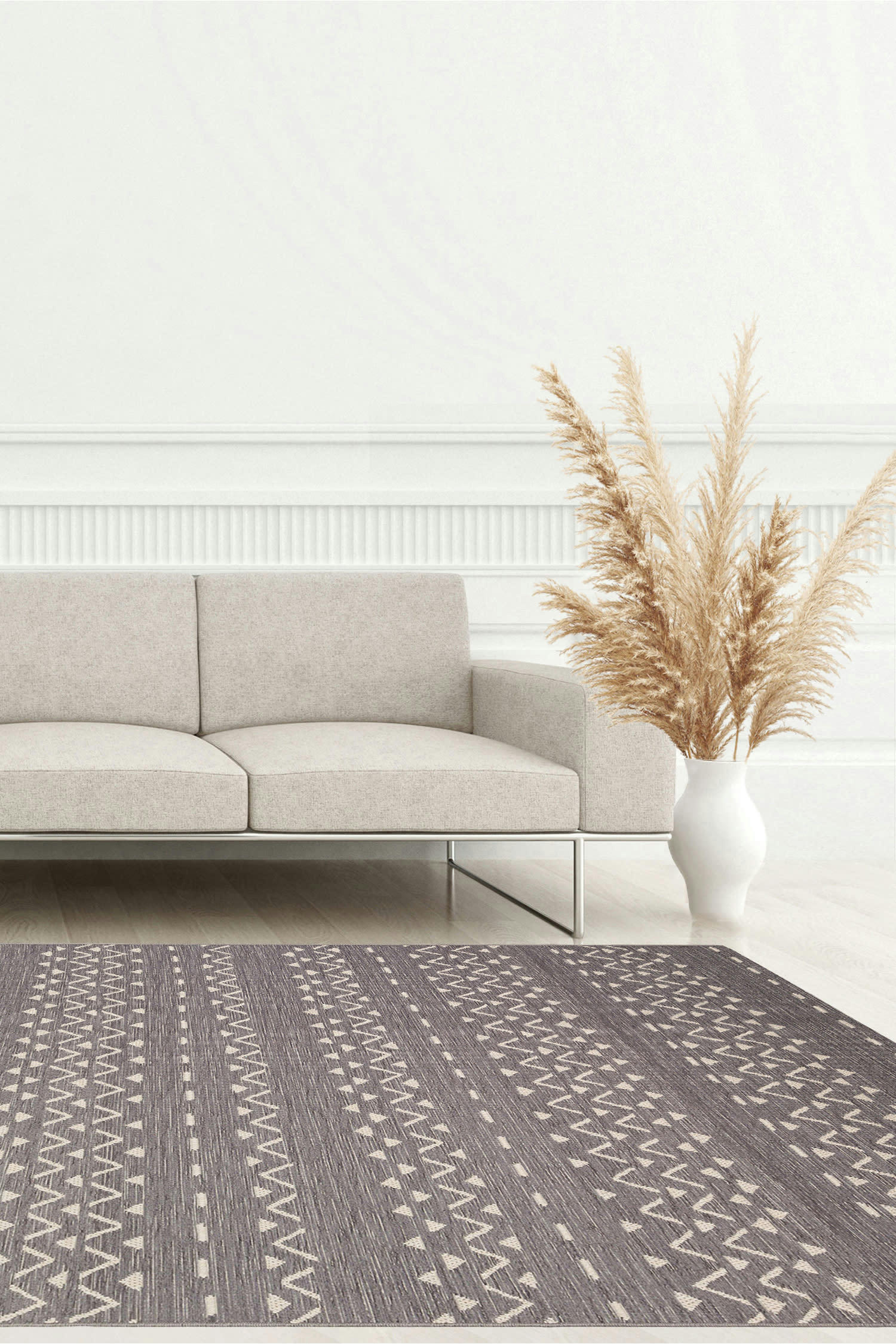 KALIMBA - Tapis intérieur et extérieur gris 191x290, OEKO-TEX®